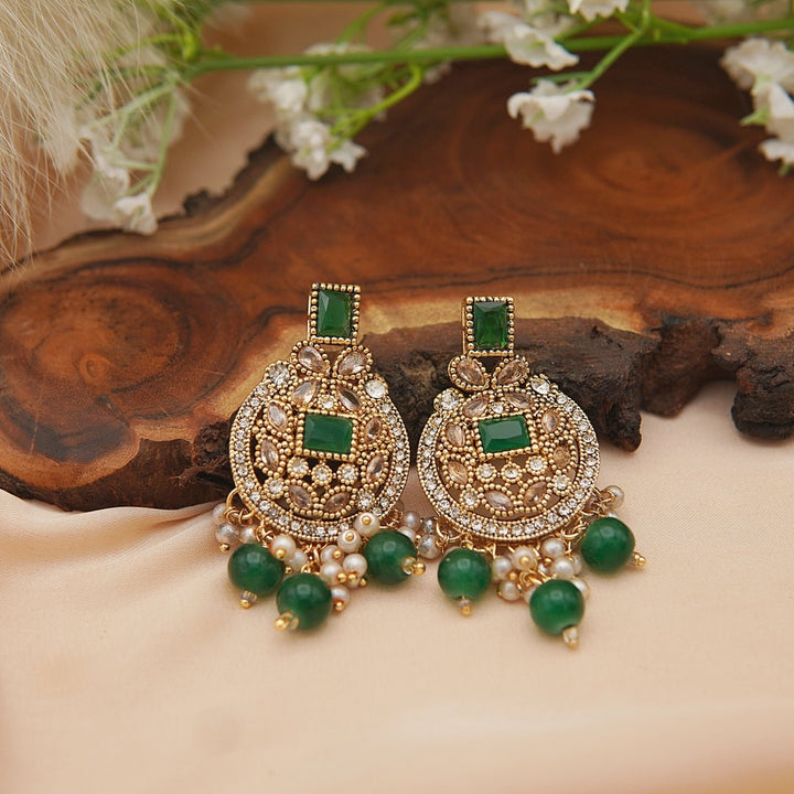 Glittering Gemstone Earrings - RS ZEVARS