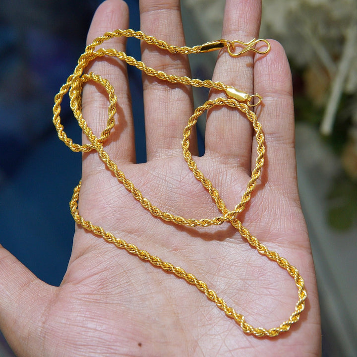 Gold Plated Twisted Snake Chain - RS ZEVARS