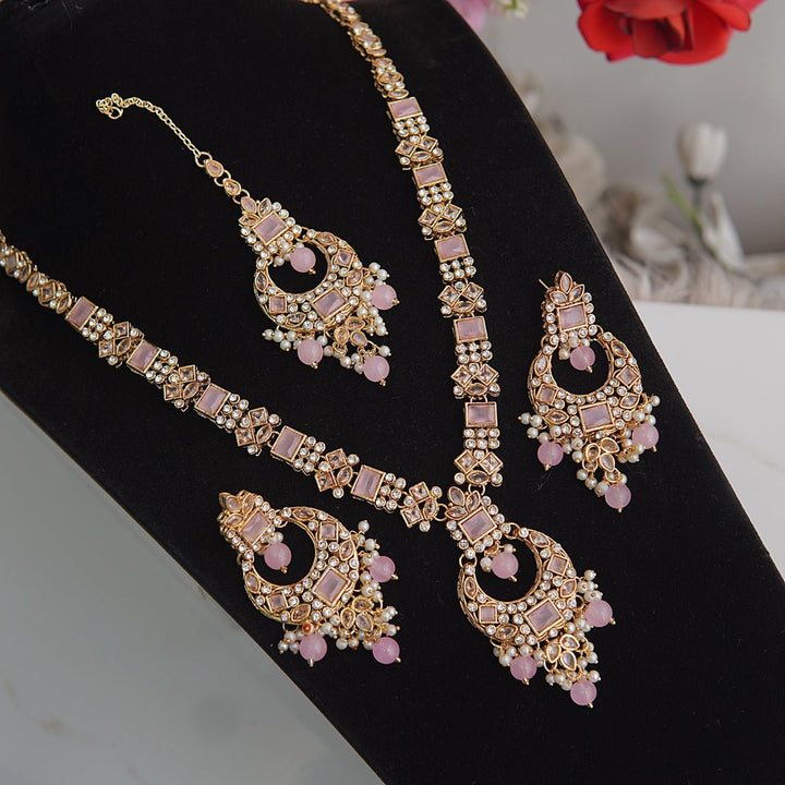 Twinkling Gemstones Necklace Earrings Set - RS ZEVARS