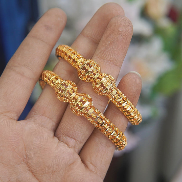 2 Pcs Gold Plated Bangles - RS ZEVARS