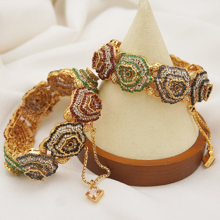 3D Design Micro Zircons Openable Bangles - RS ZEVARS