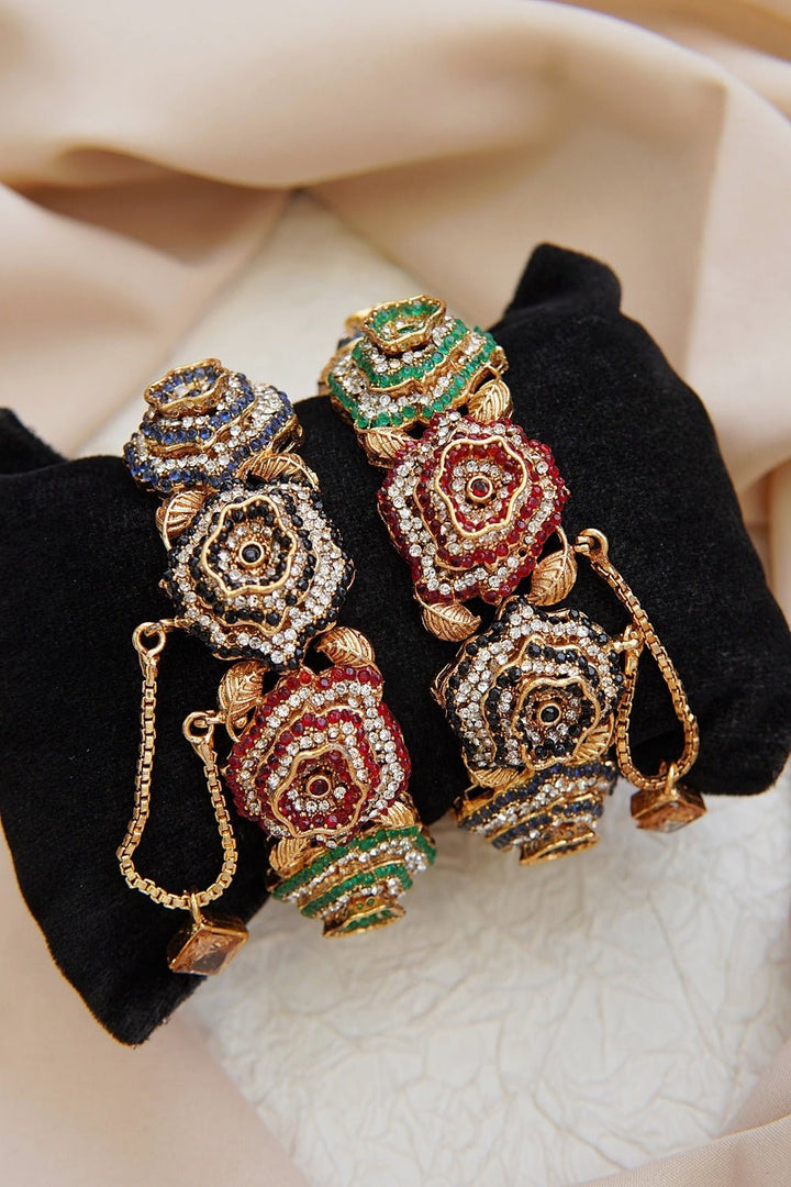 3D Design Micro Zircons Openable Bangles - RS ZEVARS