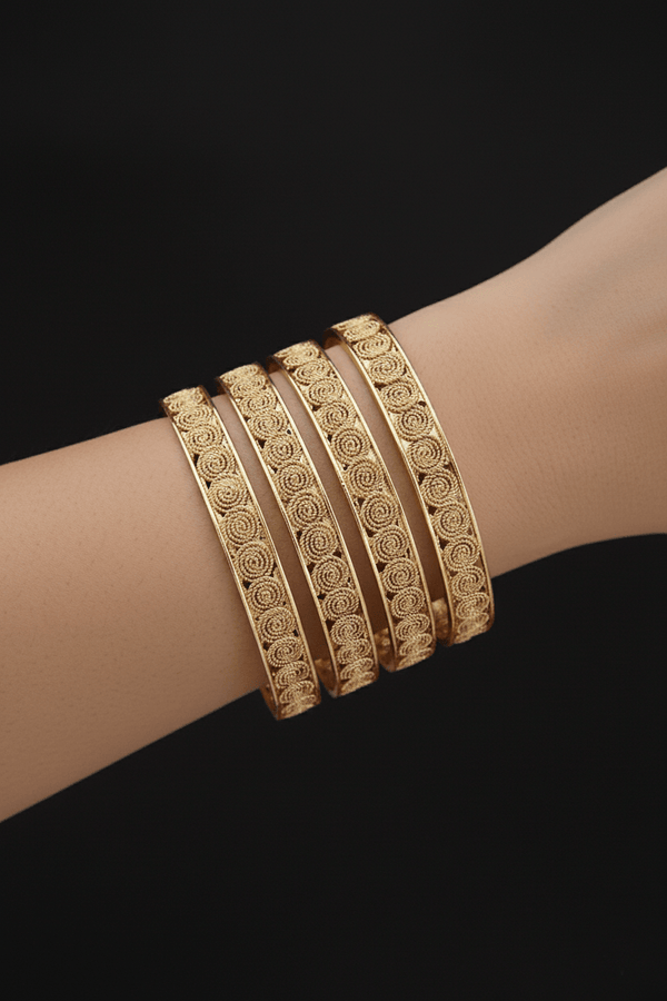 4 Pcs Copper Ghini Kangans - RS ZEVARS