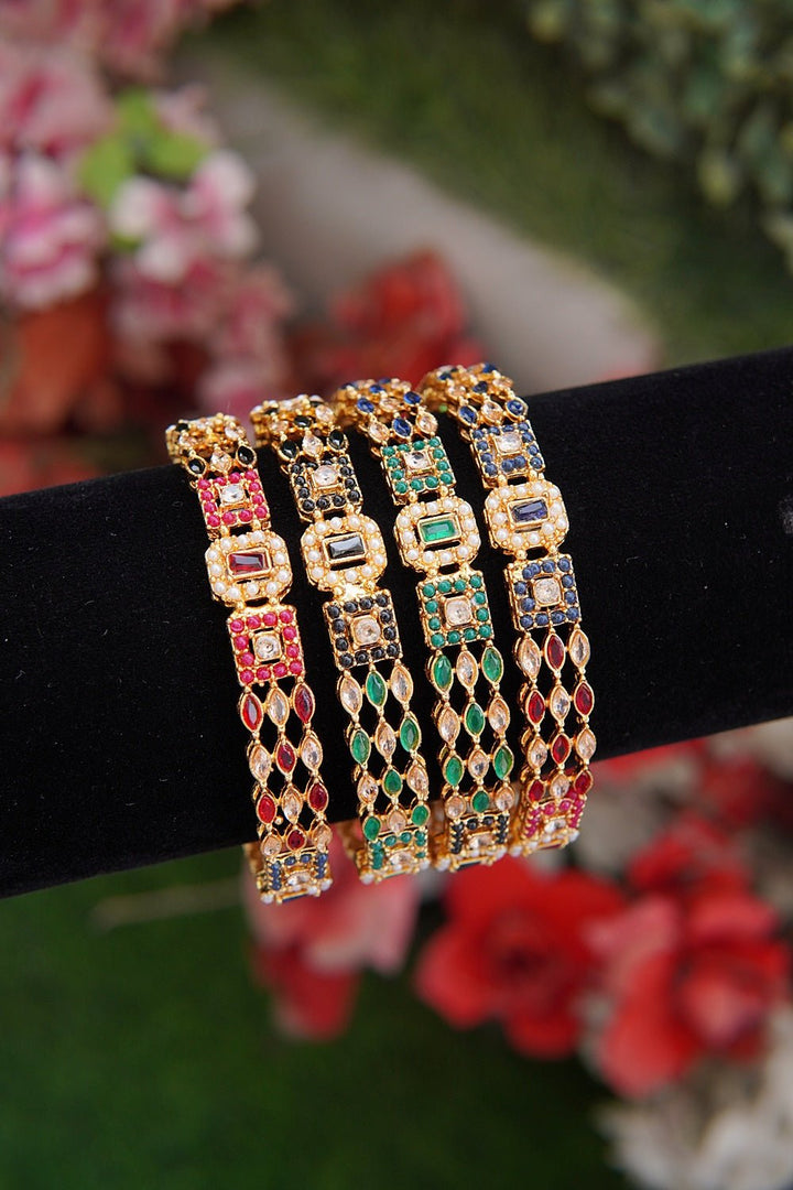 4 Pieces Antique Gold Kangans Set - RS ZEVARS