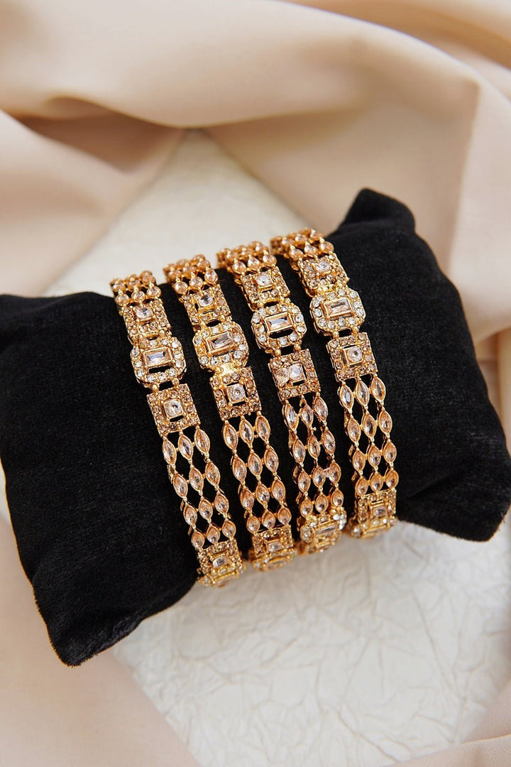 4 Pieces Antique Gold Kangans Set - RS ZEVARS