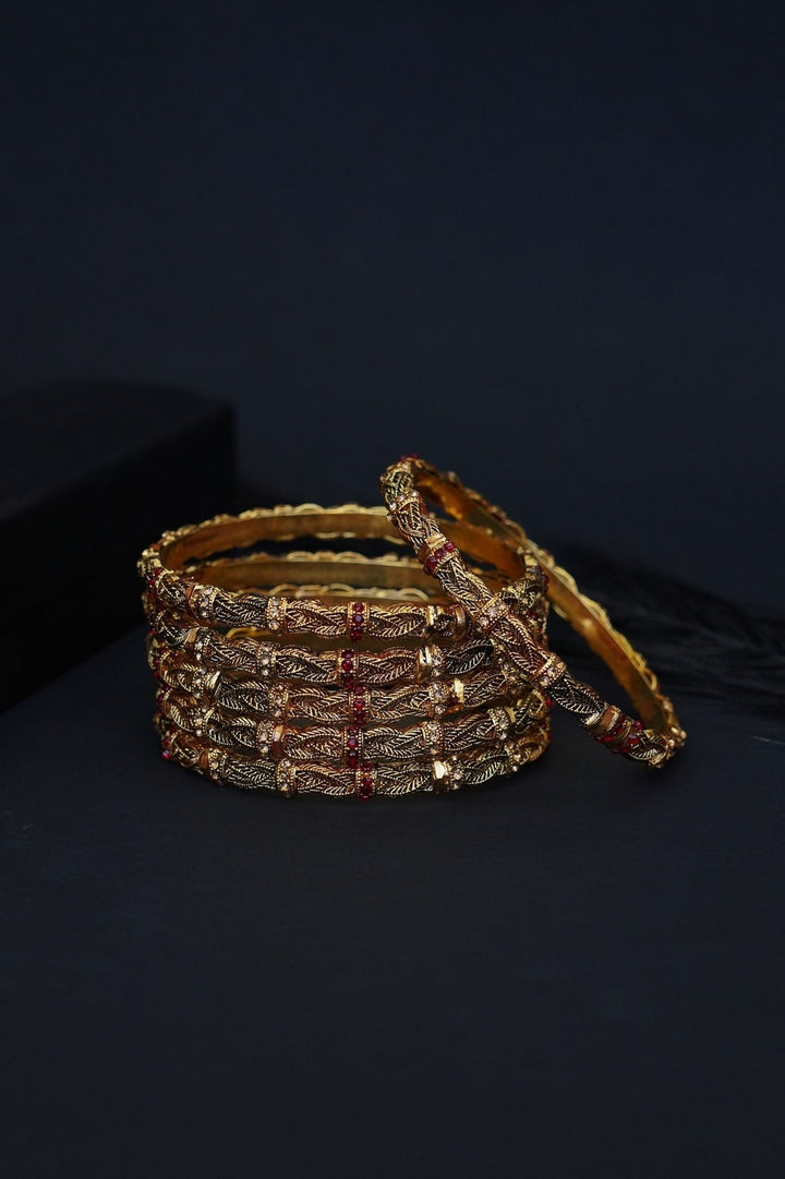 6 Piece Navratan Gold Churi Set | RS ZEVAR