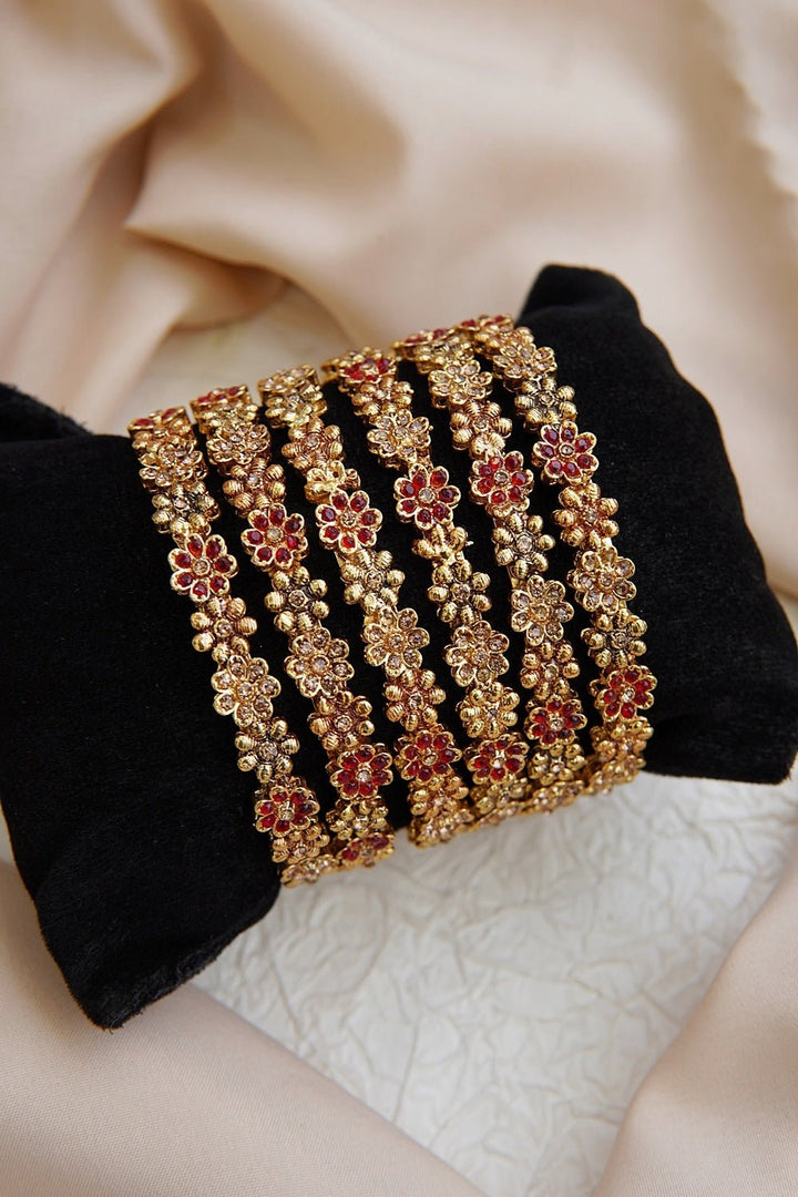 6 Pieces Copper Gold Bangles - RS ZEVARS