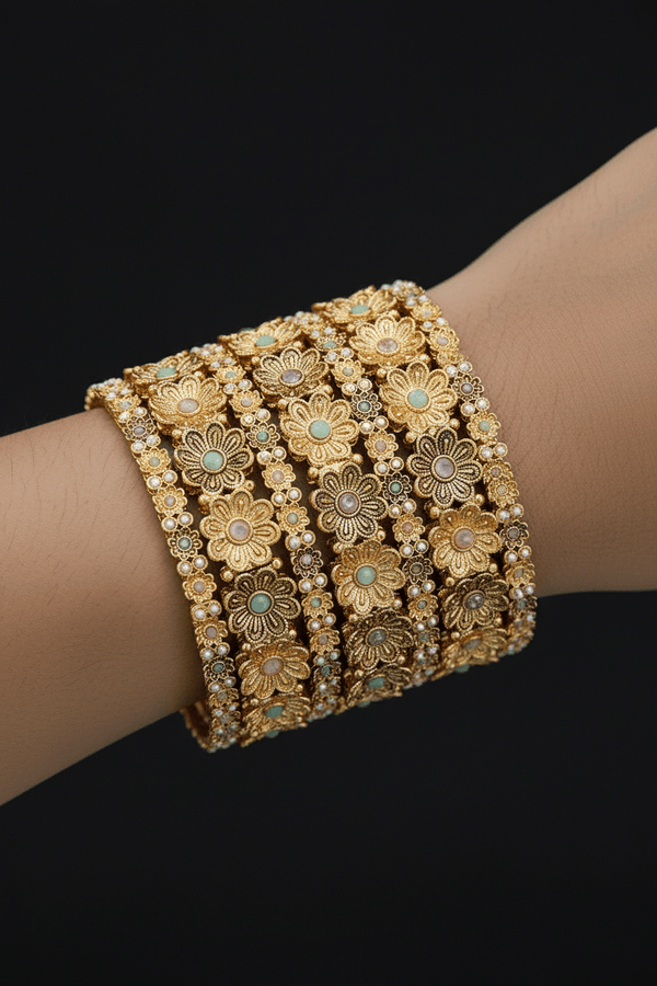 7 Pcs Zevar Designer Bangles - RS ZEVARS