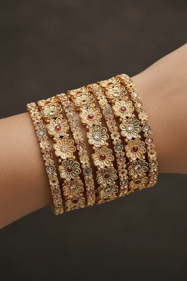 7 Pieces Zevar Designer Bangles - RS ZEVARS