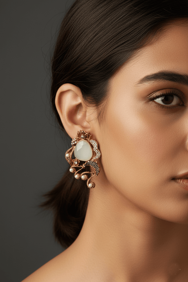 Graceful Gemstone Designer Earrings