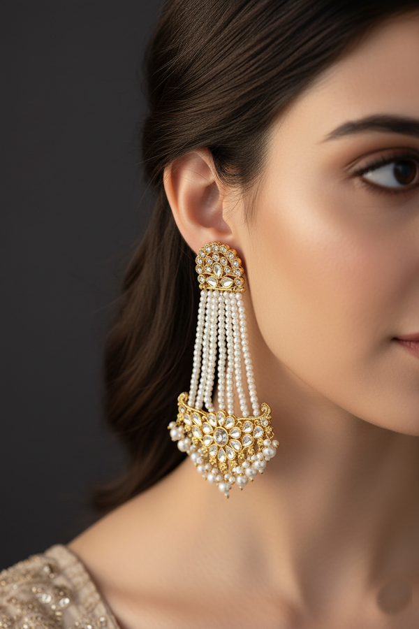 Kundan Jhumar Style Earrings