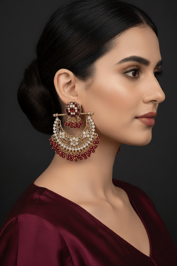 Zeenat Crescent Bali Earrings