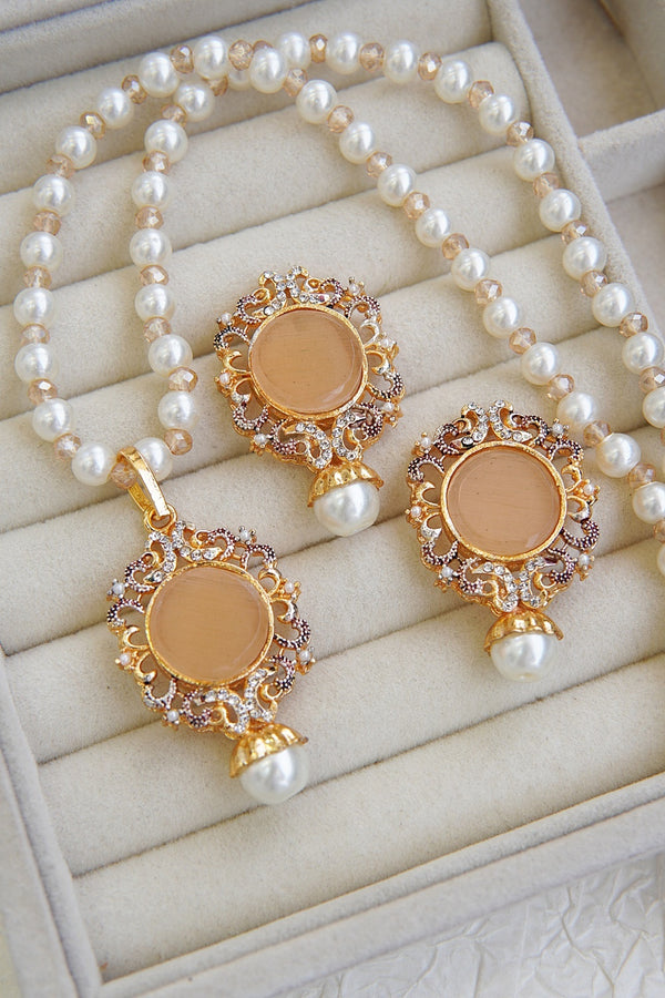 Turkish Gemstone Pendant Locket Set