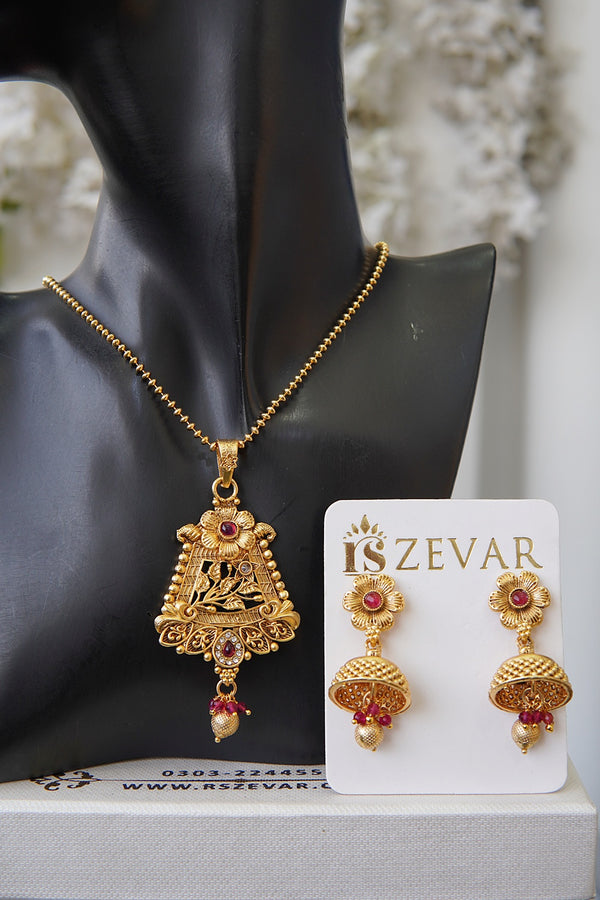 Rajwad Copper Based Locket Set