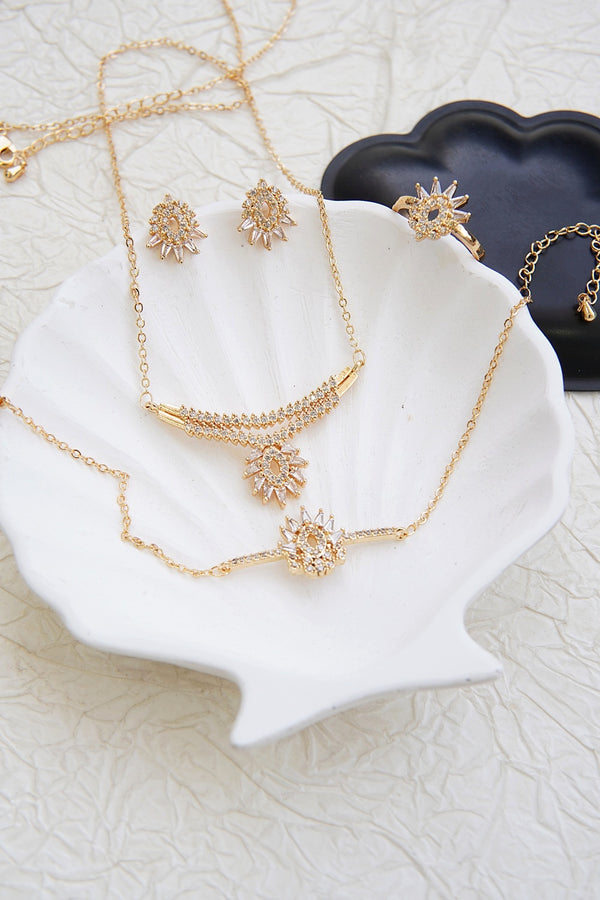 Half Locket Set With Ring & Bracelet