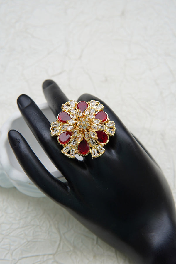 Zirconia Adjustable Finger Ring
