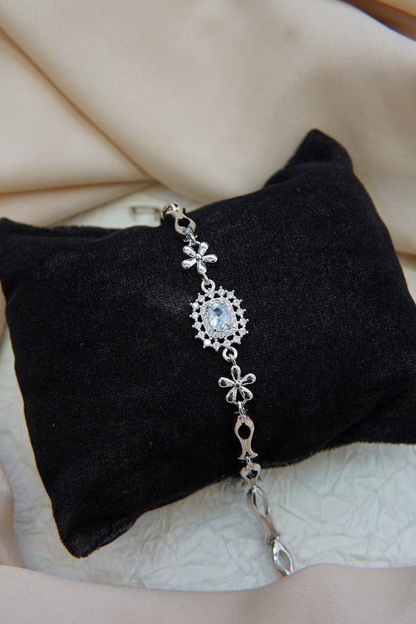 Zircons Silver Plating Bracelet