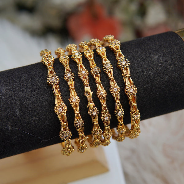 Antique Golden Churi Kangan Set