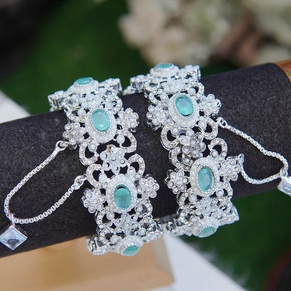 Graceful Gems Zircons Bangles Set