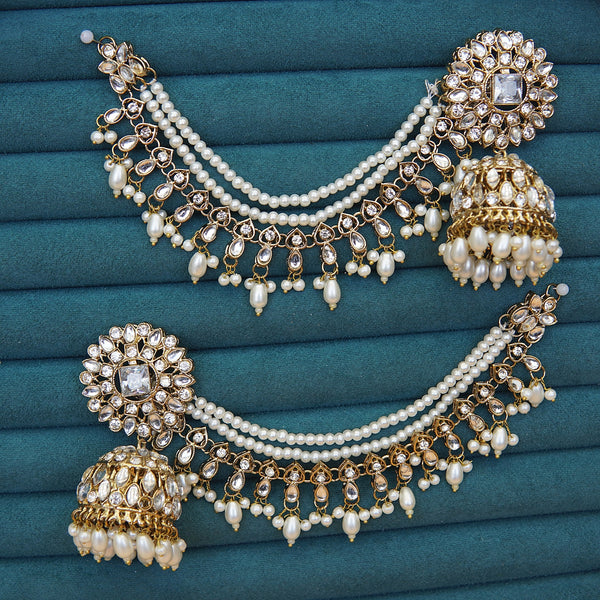 Graceful Kundan Jhumkey With Saharey