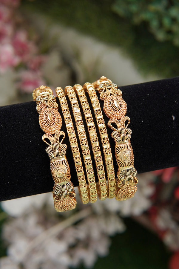 Antique Madrasi 6 Pcs Churi Kara Set