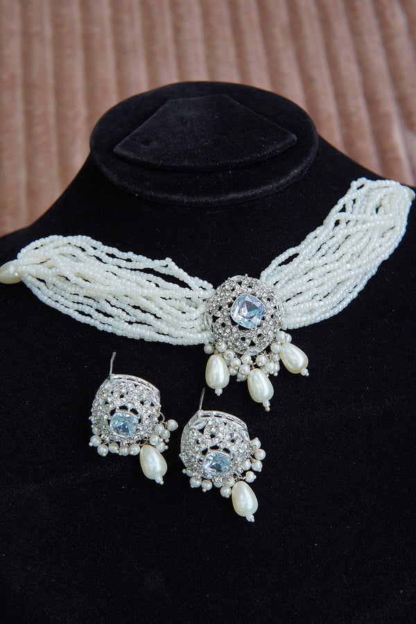 Classic Gemstone Patti Choker Set