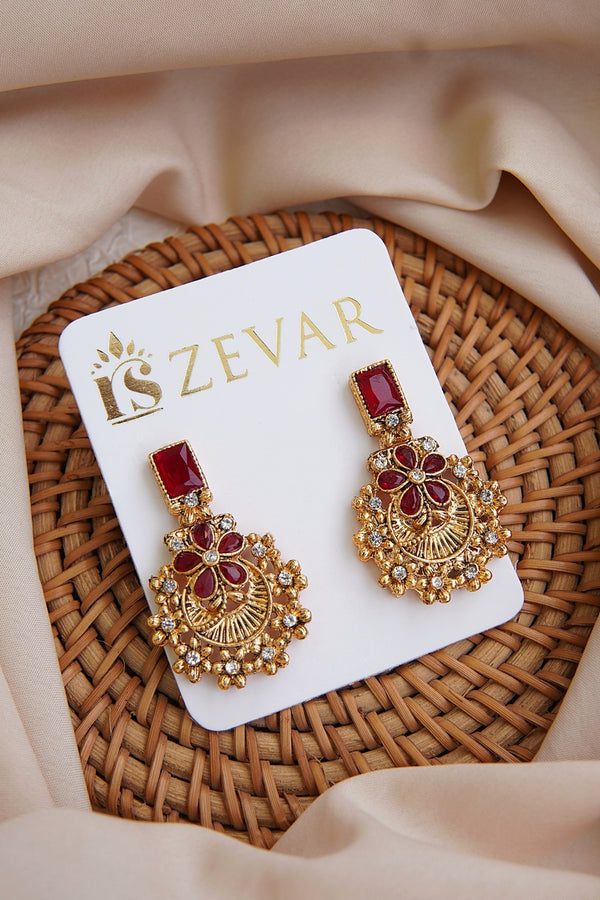 Turkish Copper Gold Earrings