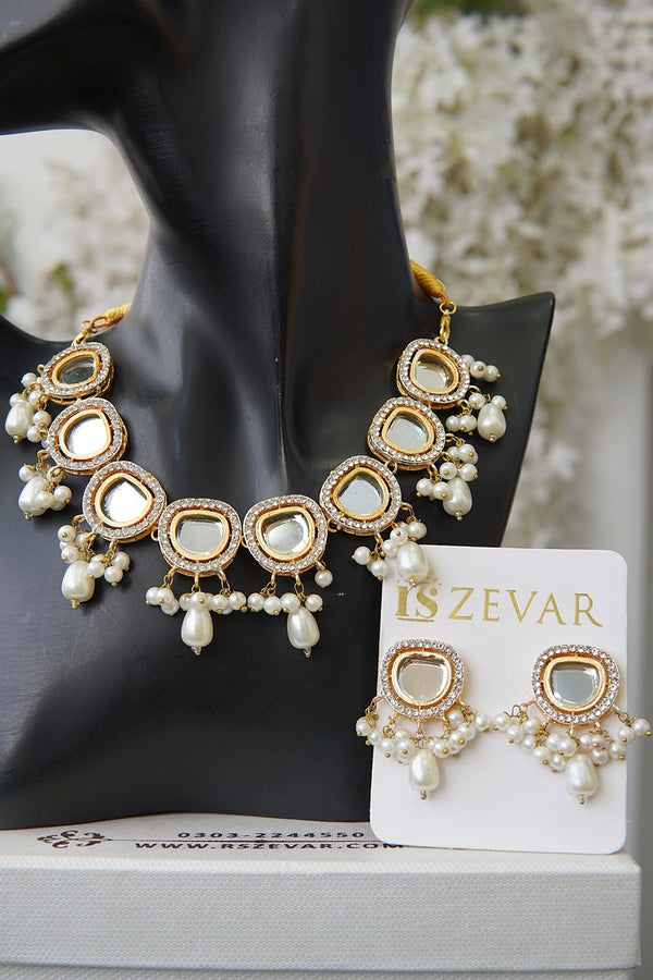Cut Kundan Fine Necklace Set