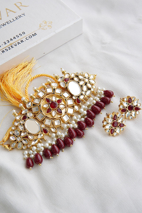 Royal Farshi Choker With Studs