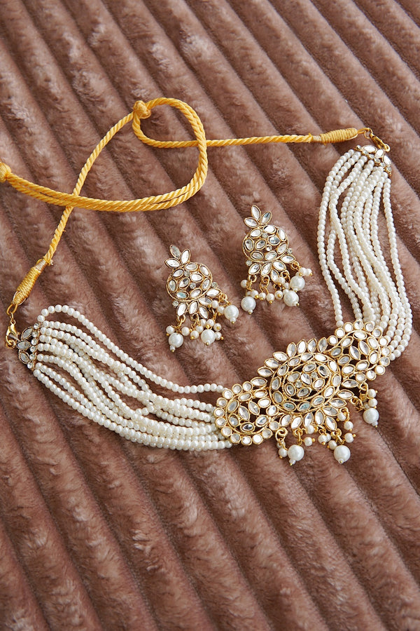 Cut Kundan Pretty Guluband Set