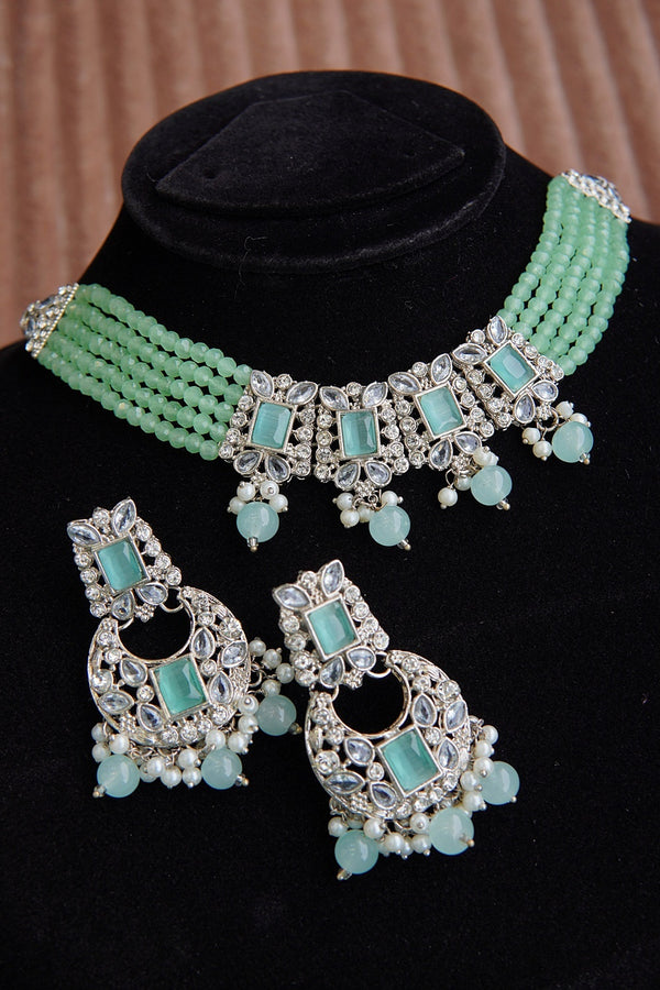 Crystalized Stone Choker Set