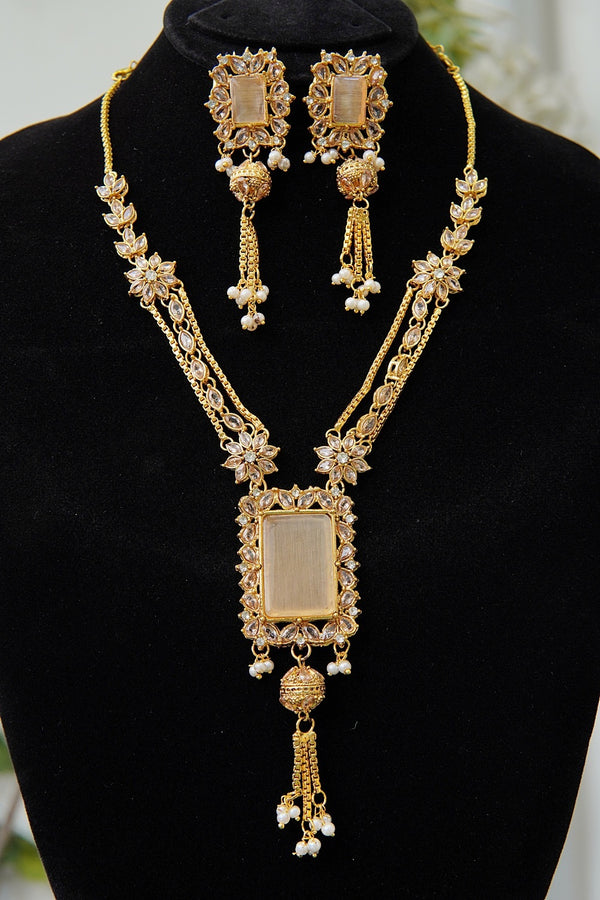 Turkish Gemstone Pendant Mala Set