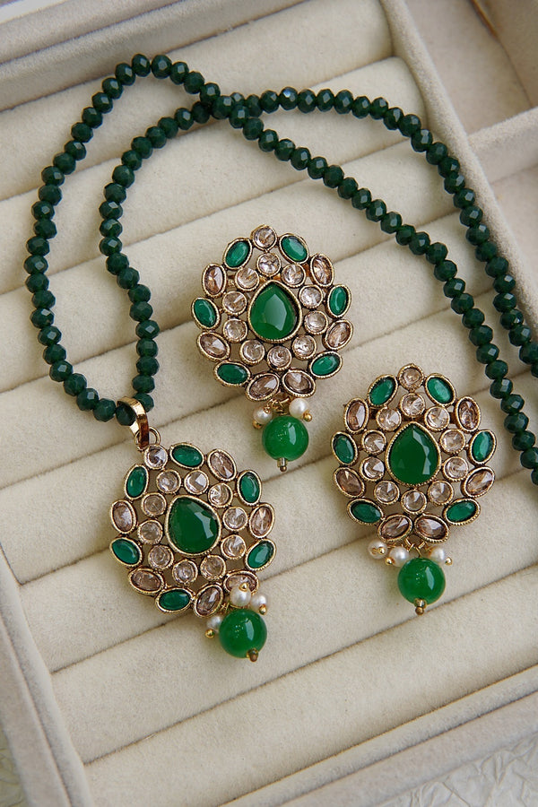 Reverse Ad Zircone Locket Set