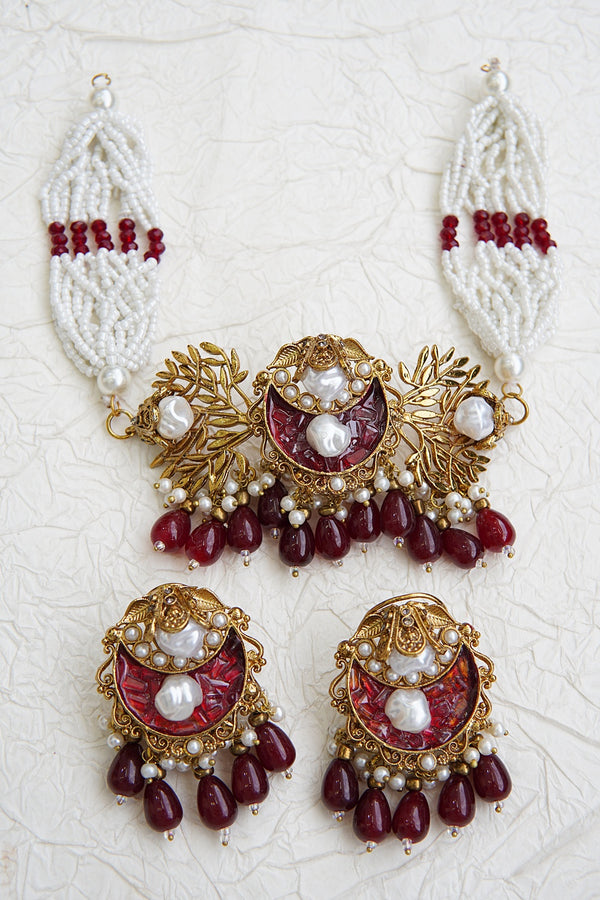 Royal Mother Pearl Choker Set