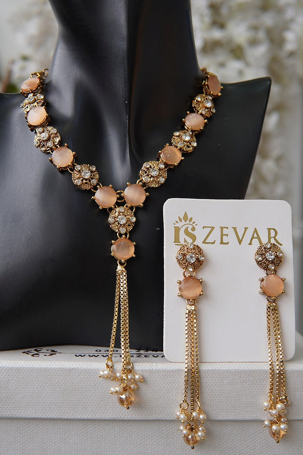 Gemstone Latkan Necklace Set