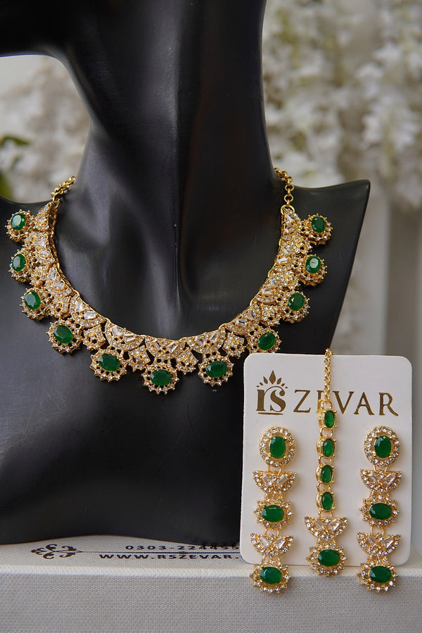 Zircone Partywear Elegant Necklace Set