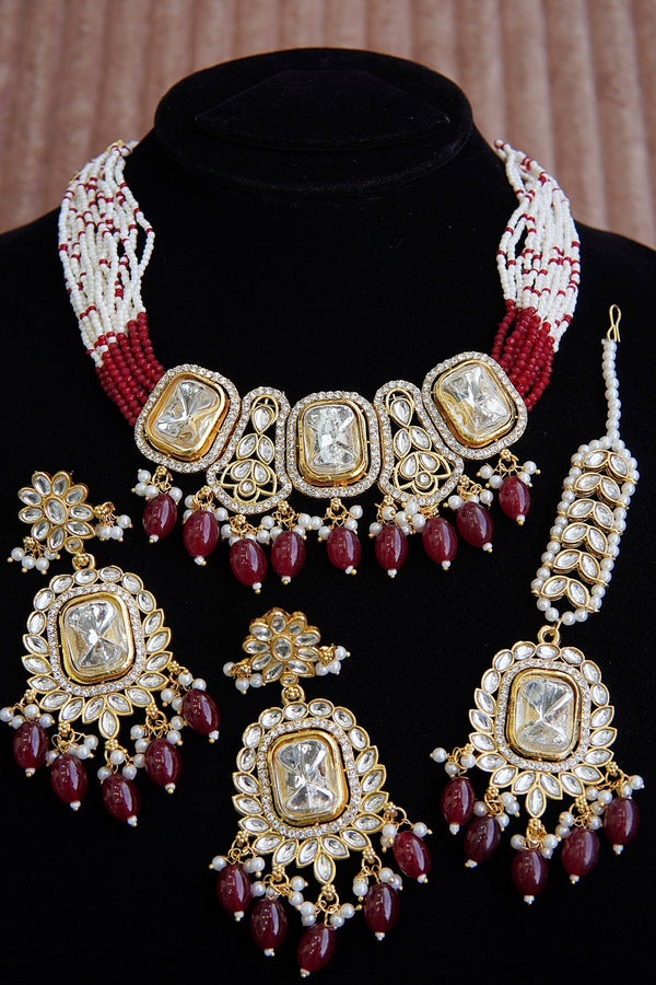 Kundan High Quality Choker Teeka Earring