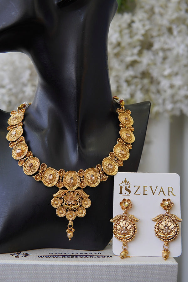 Copper Rajwadi Necklace Set