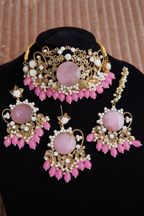 Mahjabeen Gemstone Guluband Set