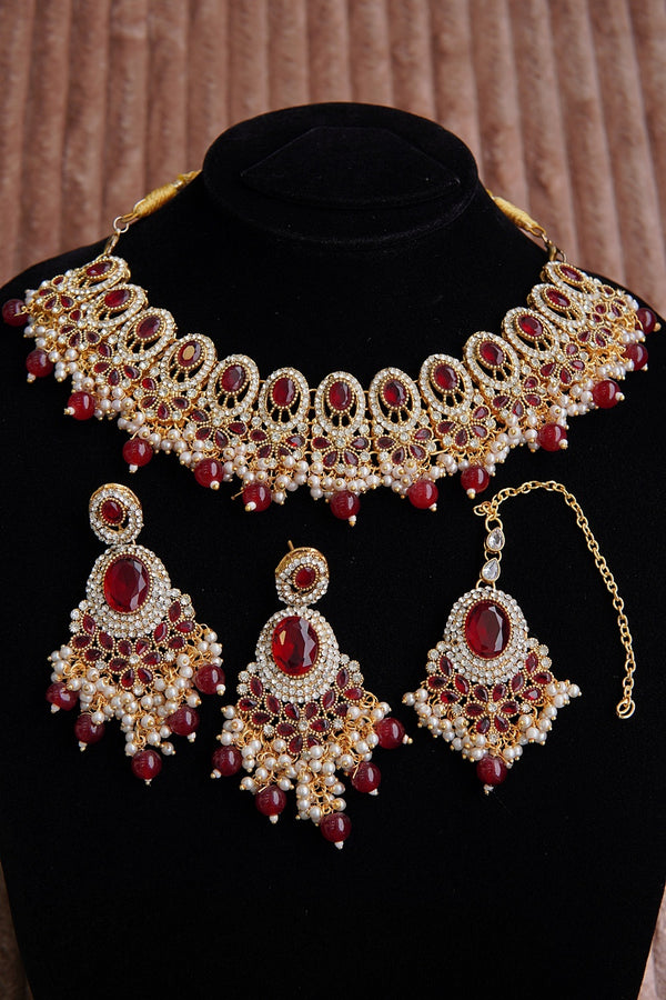 Semi-Gems Glowing Necklace Set