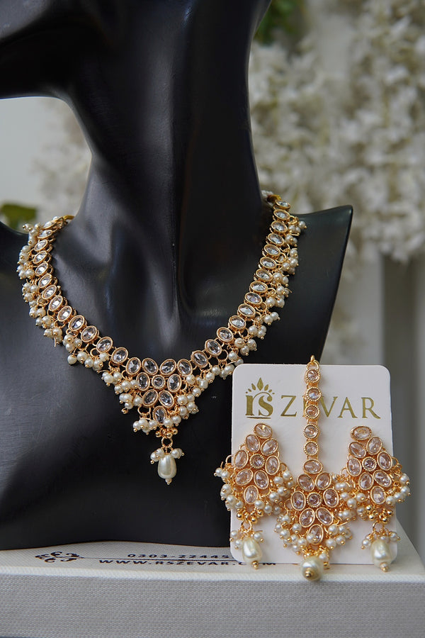 Reverse Zirconia Partywear Ghini Set