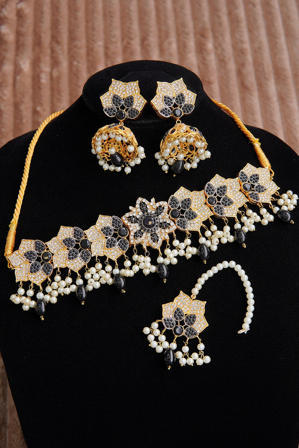 3D Design Jhumka Choker Set