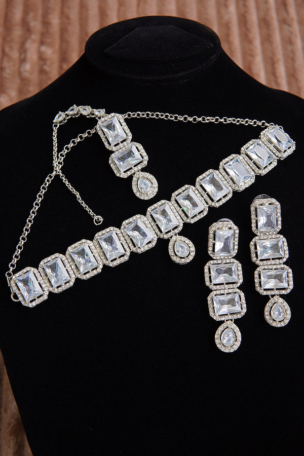 Semi-Gems Oxidized Guluband Set
