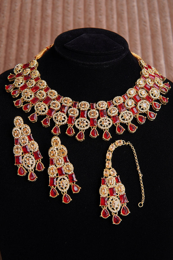 Semi-Zircons Rani Necklace Set