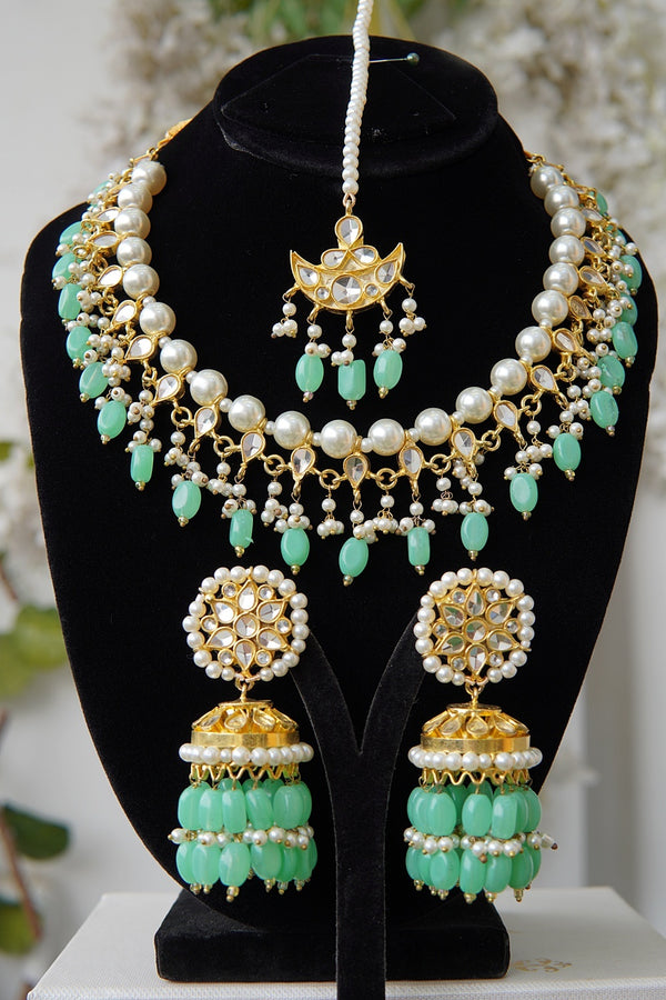 Farshi Kundan Jhumka Set