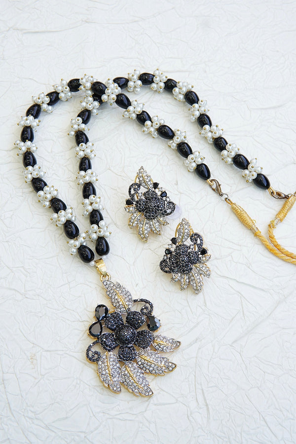 Micro Cubic Zirconia 3D Pendant Mala Set