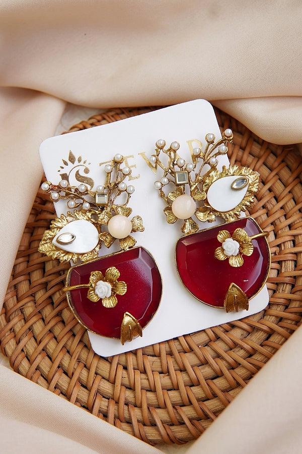 Handcrafted Semi-Gemstone Turkish Earrings