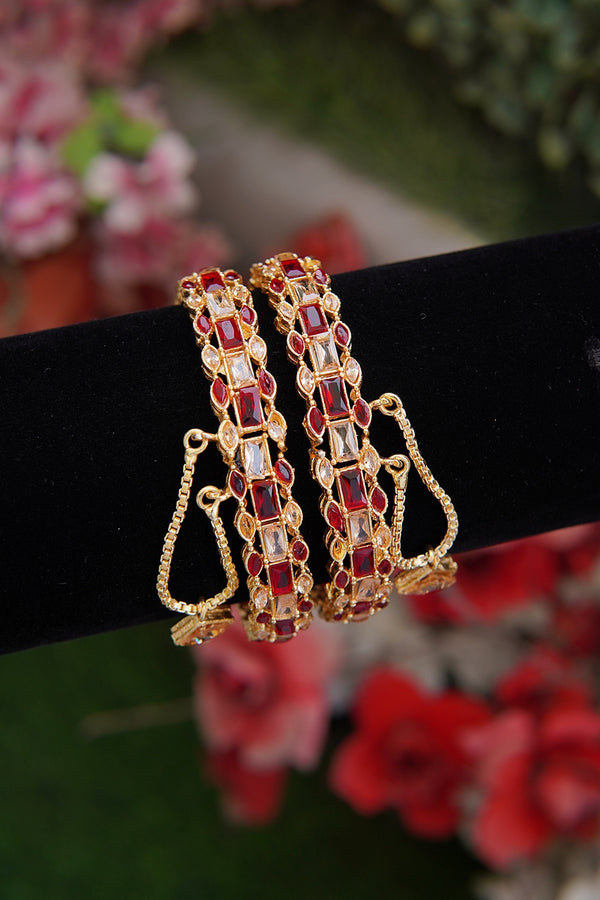 Tapper Cut Zircons Openable Bangles