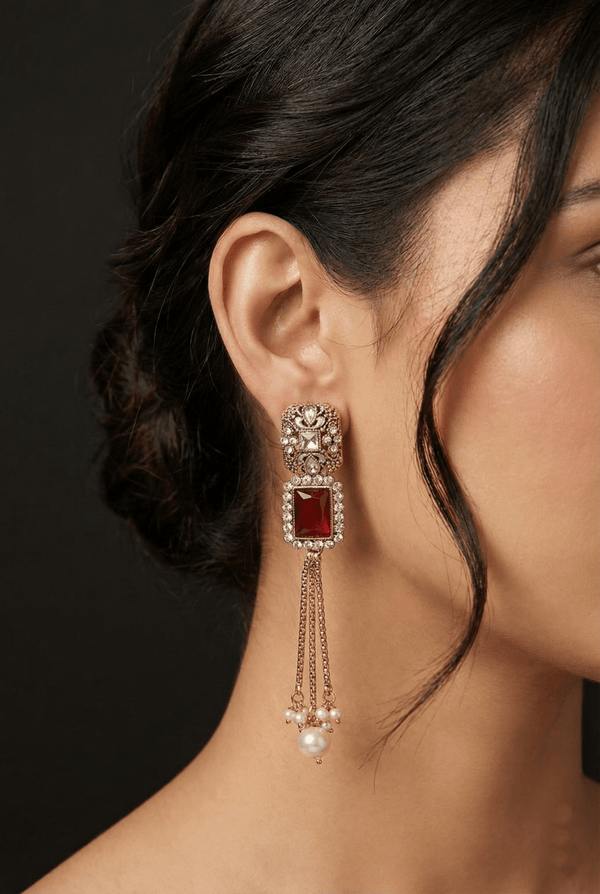 Antique Gems Latkan Earrings - RS ZEVARS