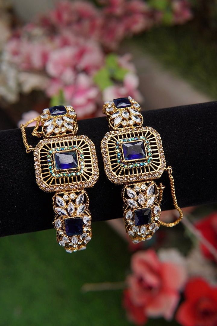 Antique Gold Gemstones Kangan - RS ZEVARS